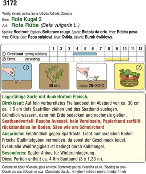 Austrosaat Rote R Be Saatband Packung Bloomling Schweiz