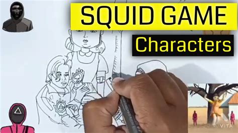 How To Draw Squid Game Characters Squid Game Drawing Easy Youtube