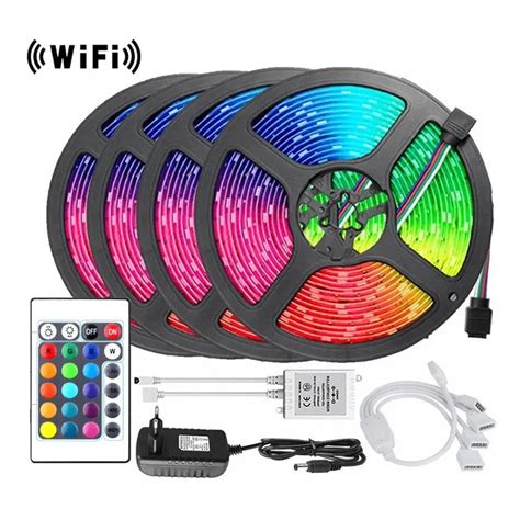 Kit Fita Led Rgb Metros Fonte Bivolt Controle Decora O