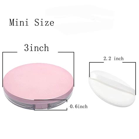 Elegant Loose Powder Compact Container With Velvet Powder Puff And