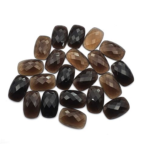 Natural Smoky Quartz Cushion Checker Cut Loose Stone Lot Mm