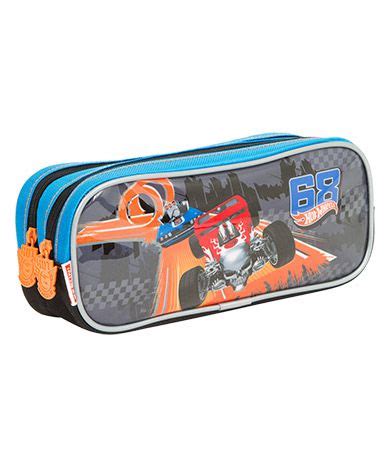 Estojo Escolar Duplo Sestini Hot Wheels Z