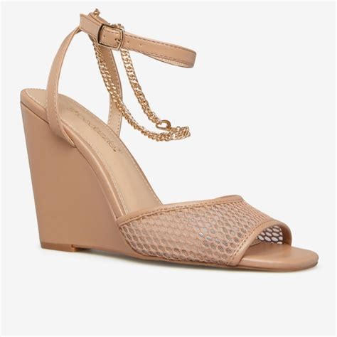Shoes Chain Detail Wedge Nude Poshmark