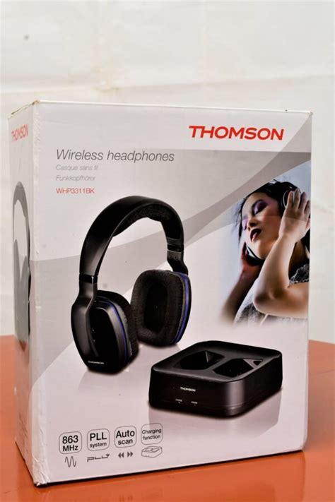 THOMSON Casque Sans Fil UHF Supra Aural WHP3001BK Autonomie 8 Heures