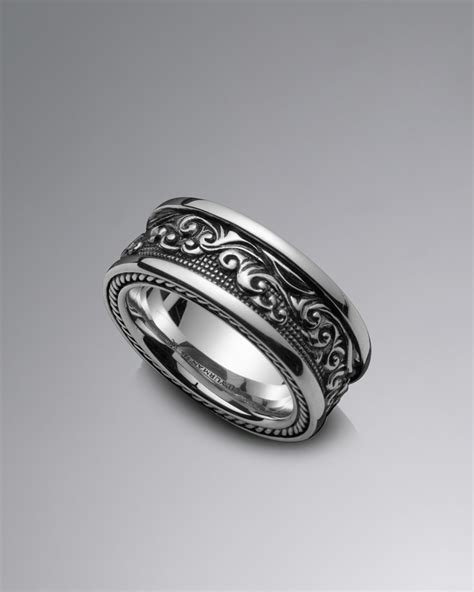 David Yurman 10.8mm Wave Band Ring in Metallic for Men - Lyst