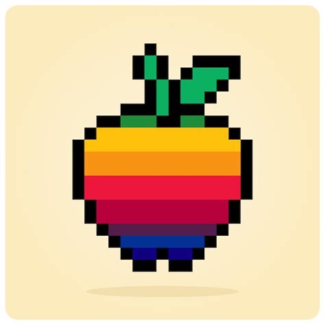 Premium Vector 8 Bit Pixel Apple Fruit Pixels For Game Assets In