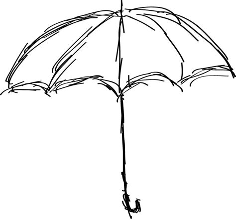 Digital Drawing - David Balmforth: Umbrella - Daily Drawing - October 24th