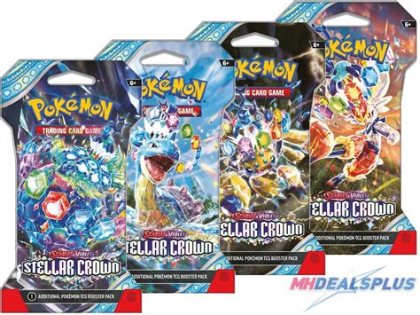 Pokemon Stellar Crown Sleeved Booster Pack Set Of 4 Rare Candy