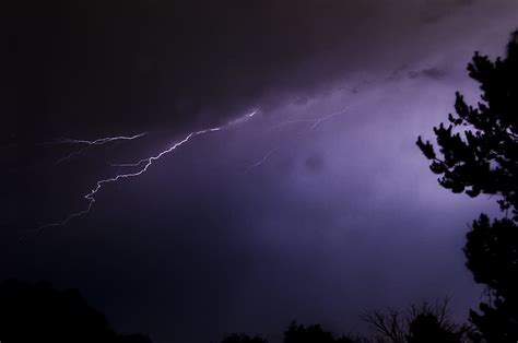 HD wallpaper: thunderstorms on cloudy sky, lightning, purple, storm ...