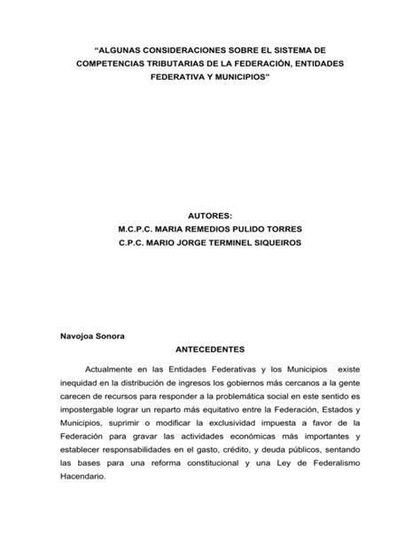 Algunas Consideraciones Sobre El Sistema De Competencias