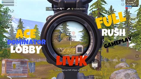 Full Rush In Livik Ace Dominator Lobby IPAD PRO M1 PUBG MOBILE