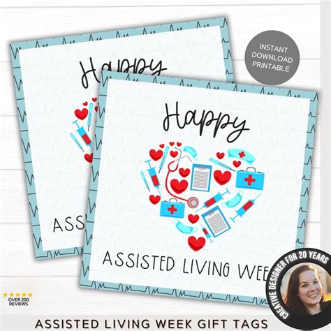 Assisted Living Week Printables Happy Assisted Living Week Gift Tags