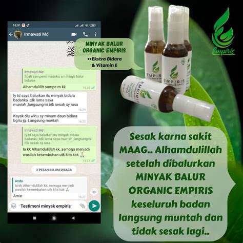 Jual Minyak Balur Empiris Extra Bidara Dan Vitamin E Herbal Pijat Urut