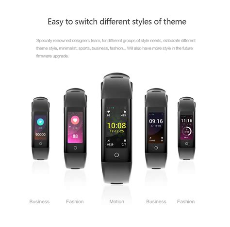 Ylw Bl Color Screen Smart Bracelet Wtih Blood Pressure Heart Rate