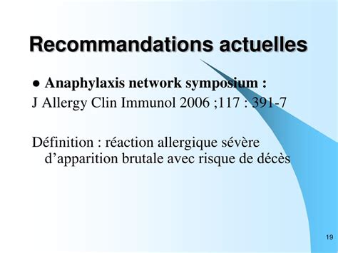 PPT Prise en charge de lAnaphylaxie Sévère Expérience du Réseau