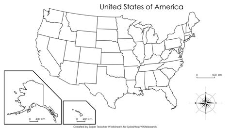 Map Of United States Without State Names Printable - Printable Maps