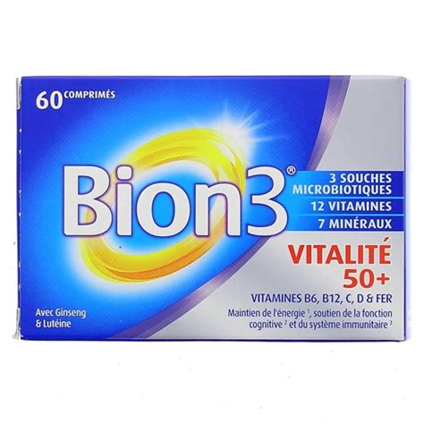 Bion 3 Vitalité 50 60 comprimés Cure 2 mois Force Vitalité