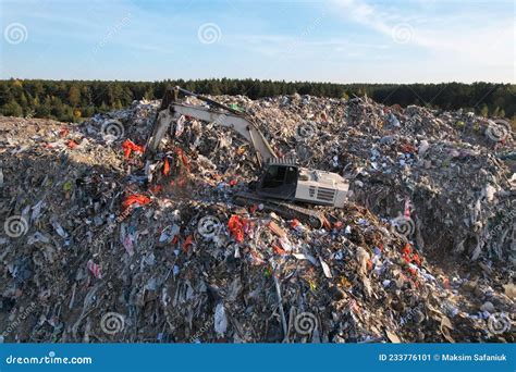 Landfill With Construction And Demolition Waste Cdw Trash Disposal For