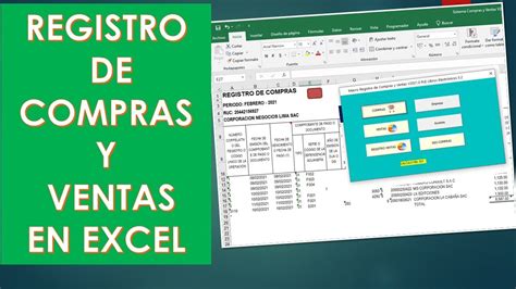 Cómo llevar el Registro de Compras y Ventas en Excel Macro Excel