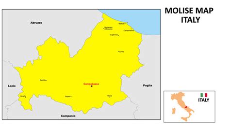 Fototapeta Molise Map State And District Map Of Molise Political Map