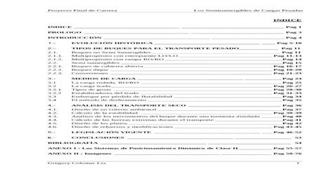 Indice Pag 1 Prologo Pag 3 IntroducciÓn Pag 4 EvoluciÓn · Tipos De Buques Para El Transporte