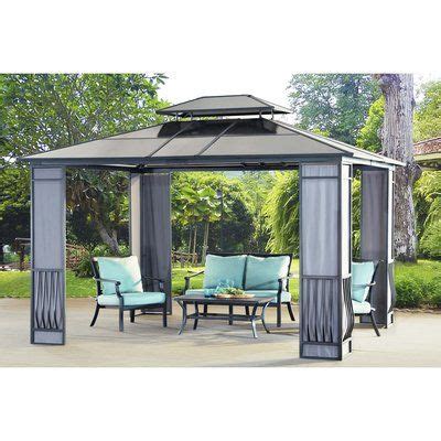 Sunjoy Madison Ft W X Ft D Metal Patio Gazebo Grill Gazebo