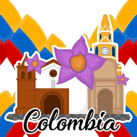 Imagen Representativa De Colombia Ilustración del Vector Ilustración