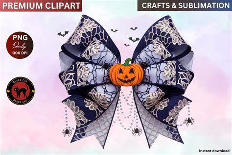 Halloween Coquette Bow Png Halloween Graphic By Black Cat Creative