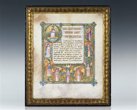 Illuminated Manuscript The Lords Prayer Raptis Rare Books Fine