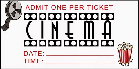 Movie Ticket Printables