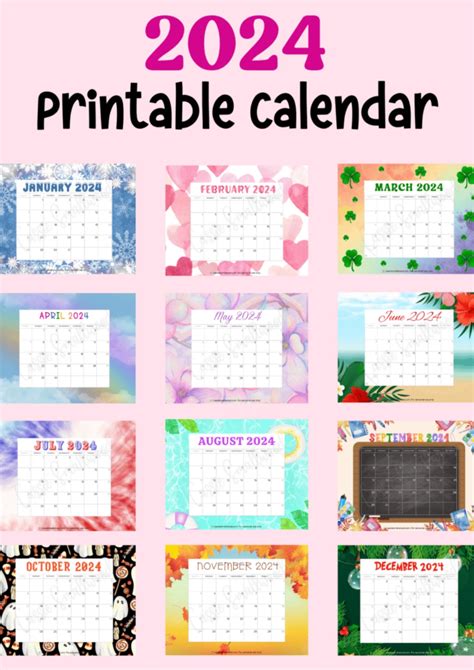 Free Printable Calendar 2024 Cute Full - Berni Cecilla