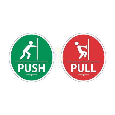 Anne Print Solutions® Push Pull Stickers For Glass Door Self Adhesive