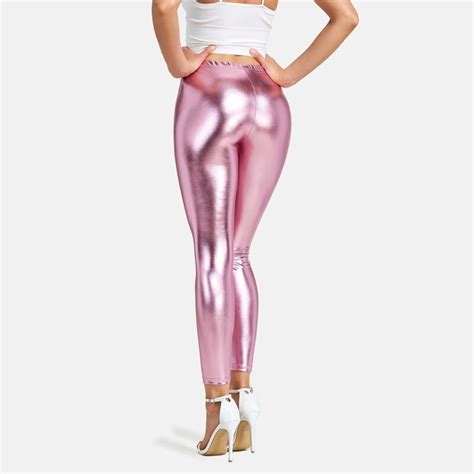 Leggings Sexy Taille Haute Pour Femmes Collants R Fl Chissants Couleur