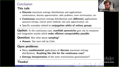 Continuous Maximum Entropy Distributions YouTube