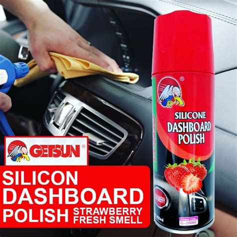 READY STOCK GETSUN Silicone Dashboard Polish Strawberry 450ml