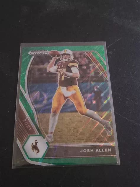 JOSH ALLEN RÉFRACTEUR WAVE VERTE 2021 PANINI PRIZM DRAFT PICKS Buffalo