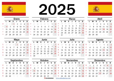 Calendario 2025 España Con Festivos PDF