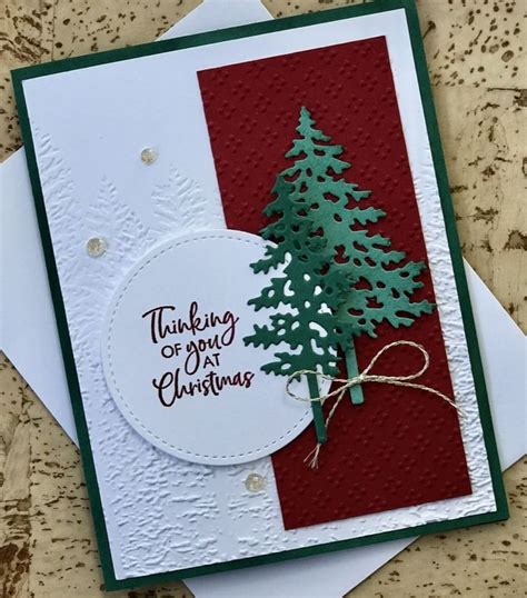 A Card With A Christmas Tree On It