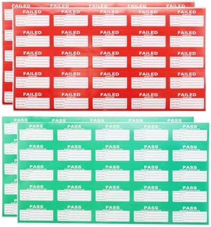 OTOTEC 550Pcs PAT Testing Sticker Pat Testing Label 500Pcs Pass And