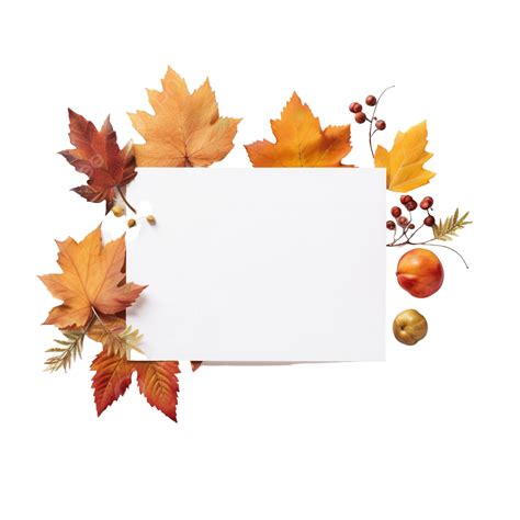 Top View Of Message For Thanksgiving With Autumnal Leaves Autumn Season Autumn Fall Png