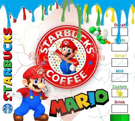 Super Mario 20oz Sublimation Tumbler PNG File Etsy