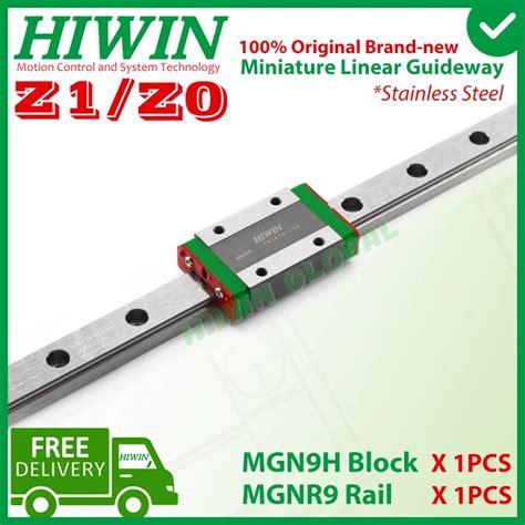 HIWIN MGN9 Stainless Steel MGN9H Linear Rail 100 150 200 250 300 350