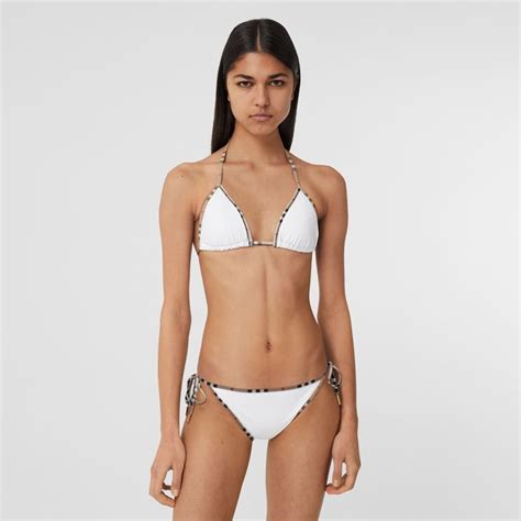 Burberry Vintage Check Detail Triangle Bikini Shopstyle Two Piece