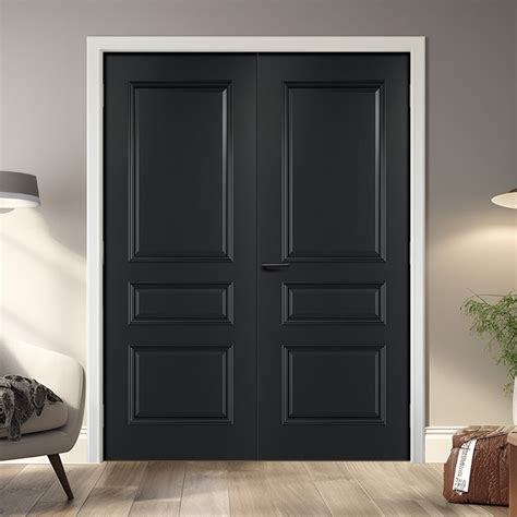 windsor black internal door pair prefinished