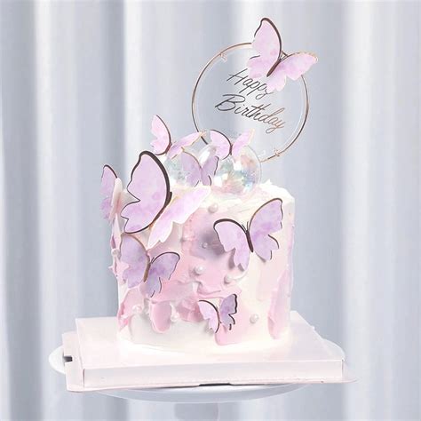 Vibrant And Colorful Butterfly Cake Decorations For A Spring Celebration