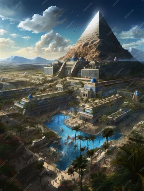 Premium AI Image | Realistic Depiction of an Advanced Ancient Civilization