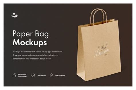 37+ Creative Free Brown Paper Bag Mockup Design Idea