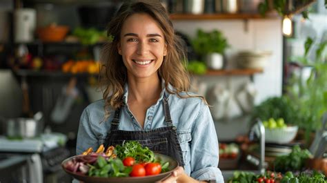 Ai Generated A Smiling Nutritionist Holding A Plate Of Healthy Food