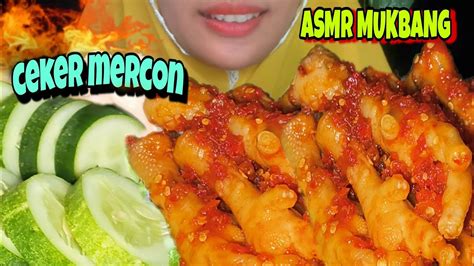 Pedes Asmr Ceker Pedas Mercon Spicy Chicken Feet Asmr Mukbang