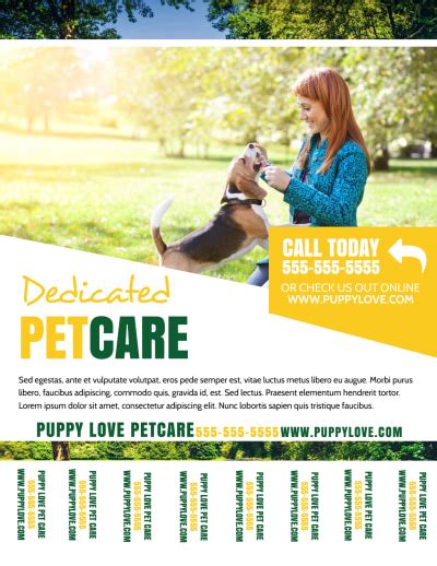 Pet Sitting Flyer Templates Mycreativeshop